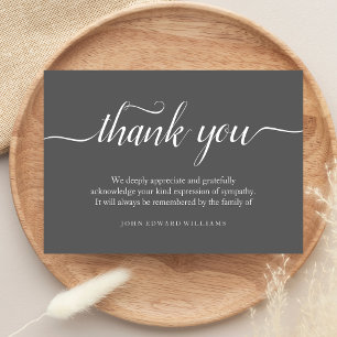 Tarjeta de agradecimiento para funeral Tarjeta de