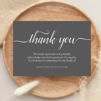 Tarjeta de agradecimiento para funeral Tarjeta de 