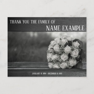 Tarjeta de agradecimiento para funeral y Bereaveme