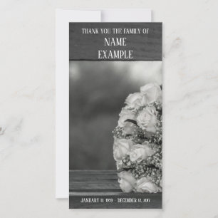 Tarjeta de agradecimiento para funeral y duelo
