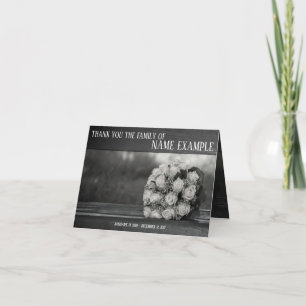 Tarjeta de agradecimiento para funeral y duelo