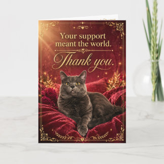 Tarjeta de agradecimiento para gato de gratitud re