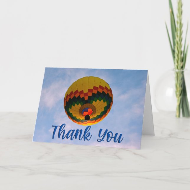 Tarjeta de agradecimiento para globo aerostático a (Anverso)