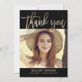 Tarjeta de agradecimiento para graduación de brill