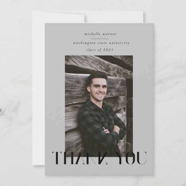 tarjeta de agradecimiento para graduación de escri (Anverso)