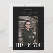 tarjeta de agradecimiento para graduación de escri