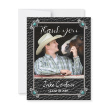 Tarjeta de agradecimiento para graduación de estil