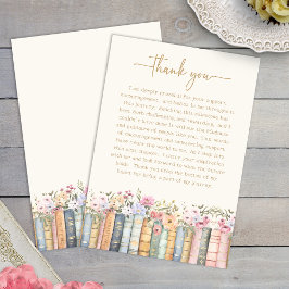 Tarjeta de agradecimiento para graduación de flore