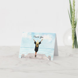 Tarjeta de agradecimiento para graduación de foto