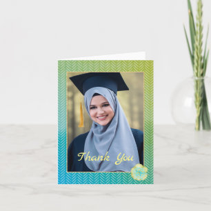 Tarjeta de agradecimiento para graduación de foto