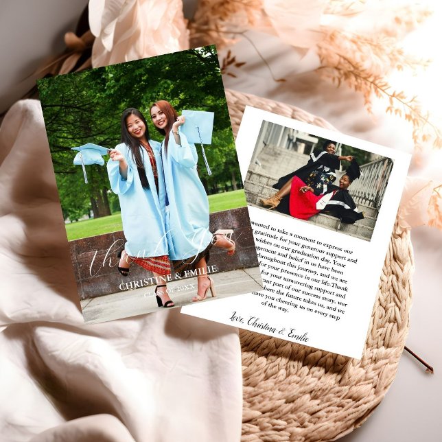Tarjeta de agradecimiento para graduación de fotos (Subido por el creador)