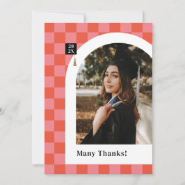 Tarjeta de agradecimiento para graduación de fotos