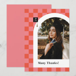 Tarjeta de agradecimiento para graduación de fotos