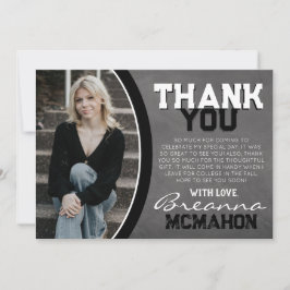 Tarjeta de agradecimiento para graduación de pizar