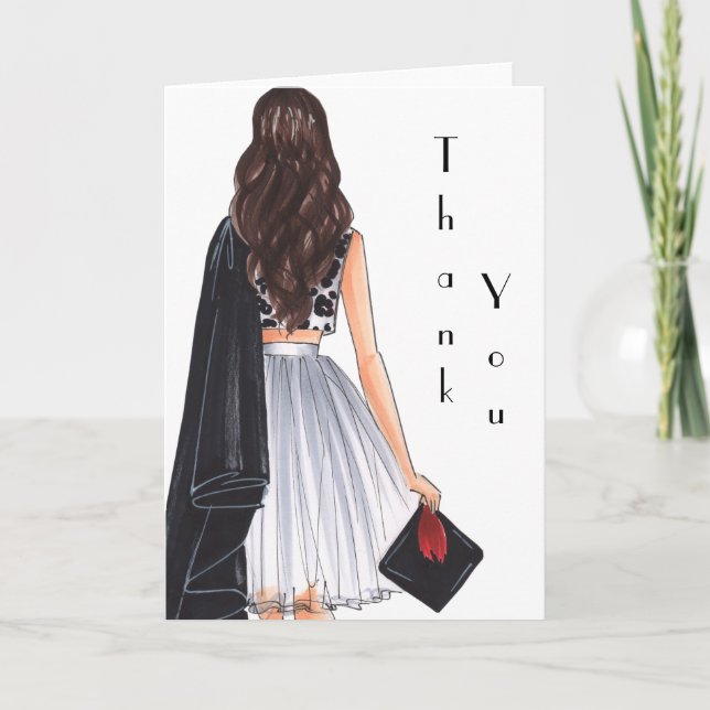 Tarjeta de agradecimiento para graduación de temas (Anverso)