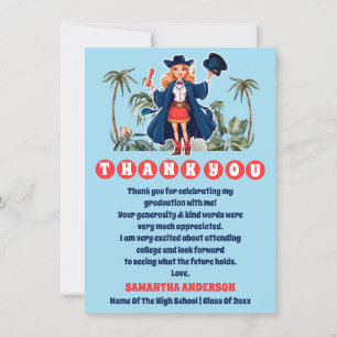 Tarjeta de agradecimiento para graduación de vaca 