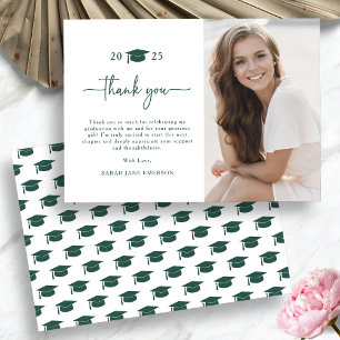 Tarjeta de agradecimiento para graduado simple mod