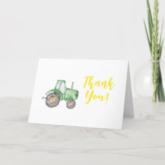 Tarjeta de agradecimiento para Green Tractor Farm 