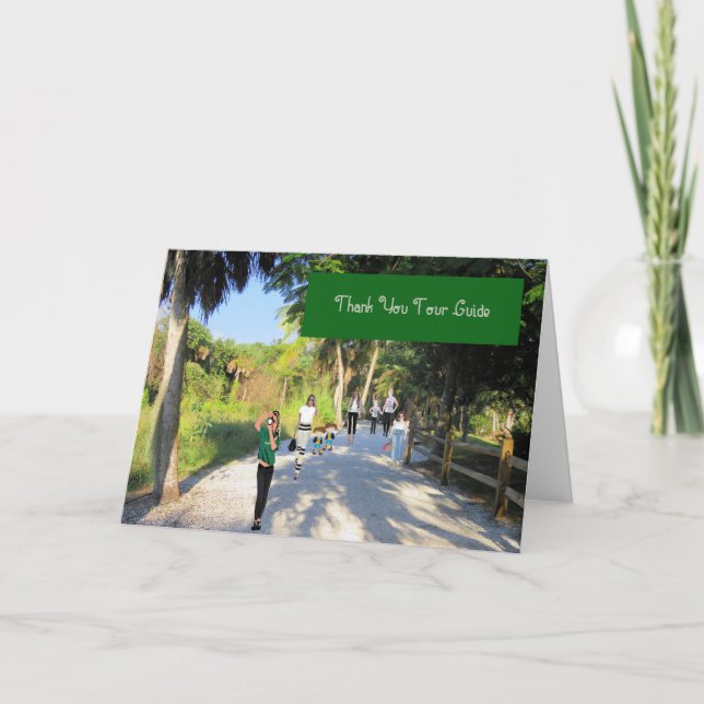 Tarjeta de agradecimiento para guía turística (Anverso)