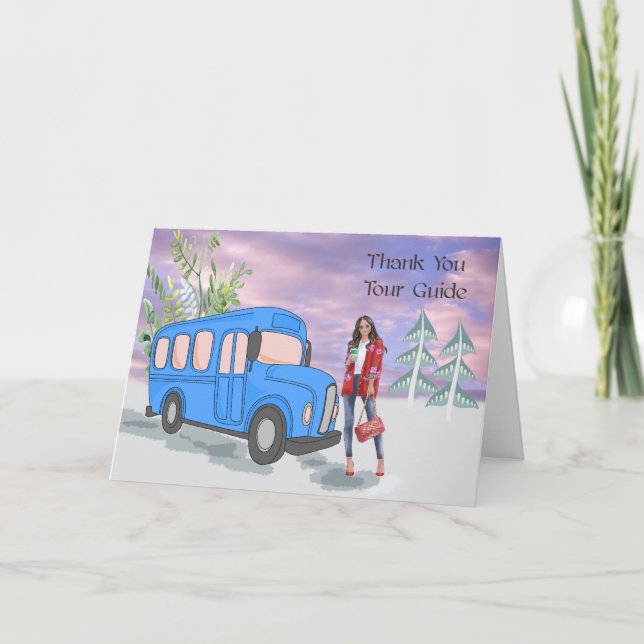 Tarjeta de agradecimiento para guía turística (Anverso)