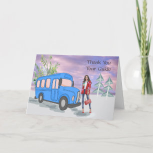 Tarjeta de agradecimiento para guía turístico