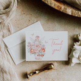 Tarjeta de agradecimiento para heces y flores silv