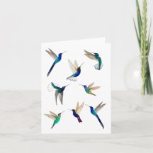 Tarjeta de agradecimiento para Hummingbirds