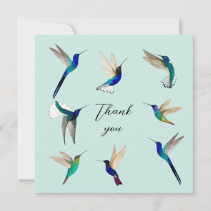 Tarjeta de agradecimiento para Hummingbirds