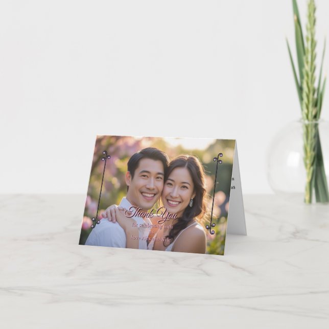 Tarjeta de agradecimiento para invitado boda (Anverso)