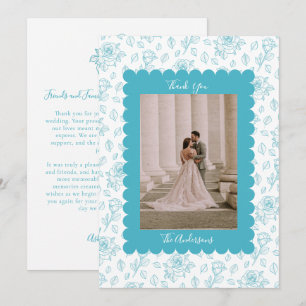 Tarjeta de agradecimiento para invitados de boda c
