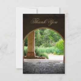Tarjeta de agradecimiento para jardín con arco