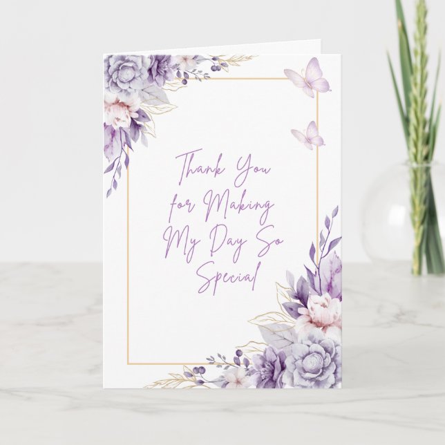 Tarjeta de agradecimiento para jardín de mariposas (Anverso)