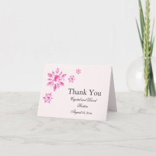 Tarjeta de agradecimiento para la boda de Crystal 