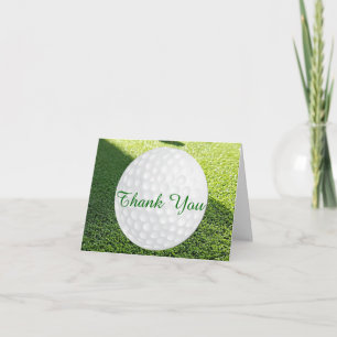 Tarjeta de agradecimiento para la bola de golf