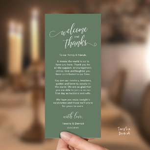 Tarjeta de agradecimiento para la cena de boda mod