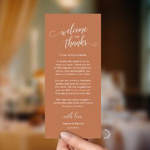Tarjeta de agradecimiento para la cena de boda mod