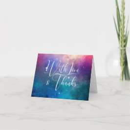 Tarjeta de agradecimiento para la colorida Nebula 