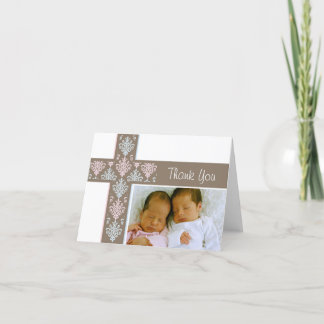 Tarjeta de agradecimiento para la cristiandad de l