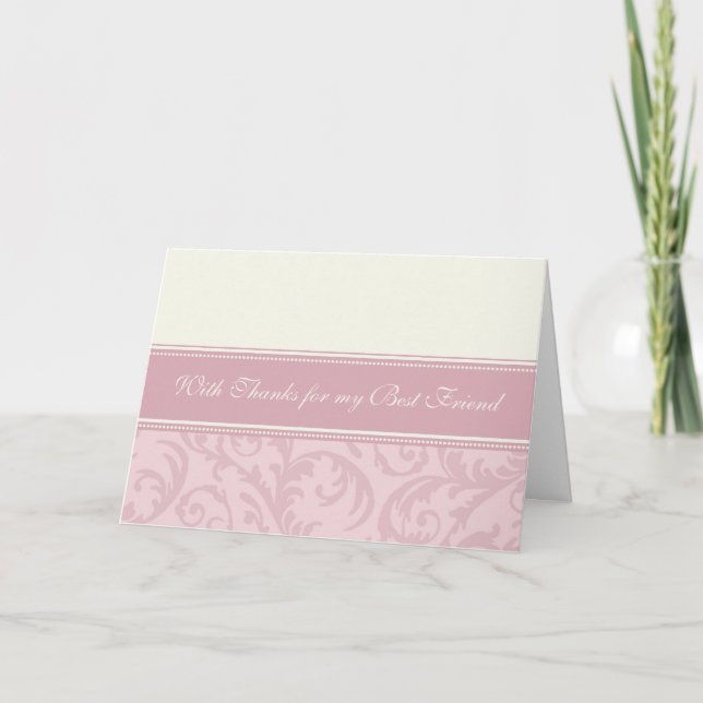 Tarjeta de agradecimiento para la dama de honor am (Anverso)