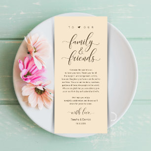 Tarjeta de agradecimiento para la decoración de un