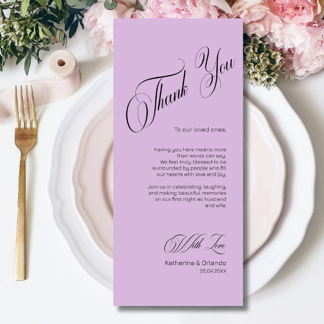 Tarjeta de agradecimiento para la decoración elega (Subido por el creador)