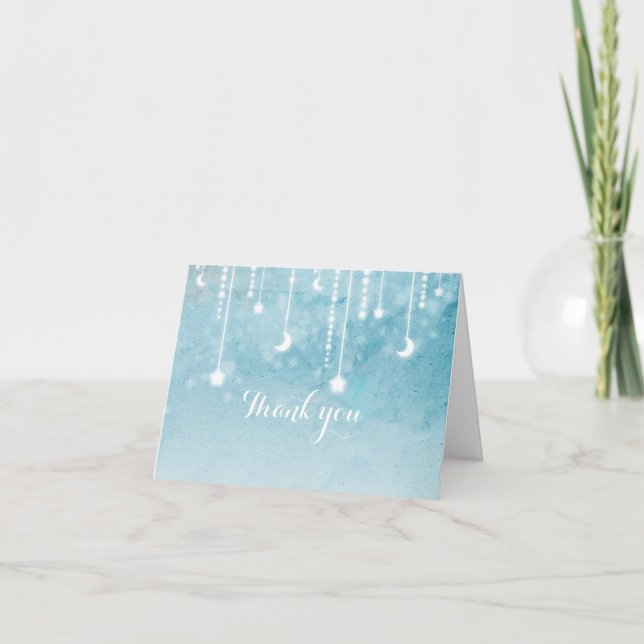 Tarjeta de agradecimiento para la ducha de luz cel (Anverso)