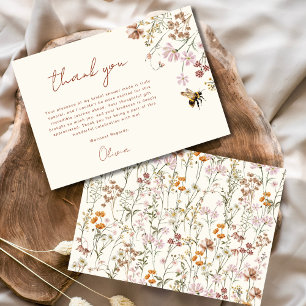 Tarjeta de agradecimiento para la ducha de novia d