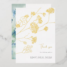 Tarjeta de agradecimiento para la ducha de novia d