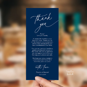 Tarjeta de agradecimiento para la elegante configu