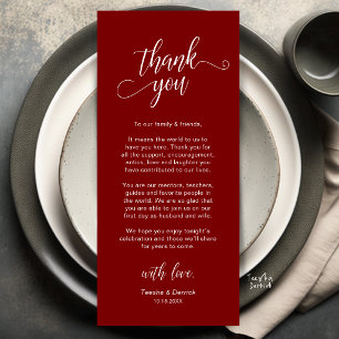 Tarjeta de agradecimiento para la elegante configu