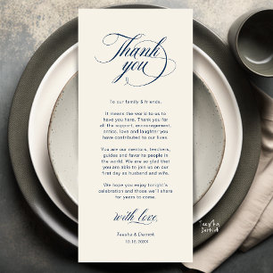 Tarjeta de agradecimiento para la elegante configu