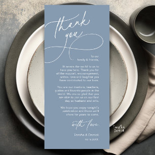 Tarjeta de agradecimiento para la elegante disposi