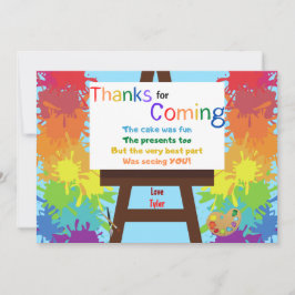 Tarjeta de agradecimiento para la fiesta de cumple