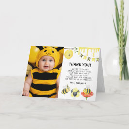 Tarjeta de agradecimiento para la fiesta de cumple